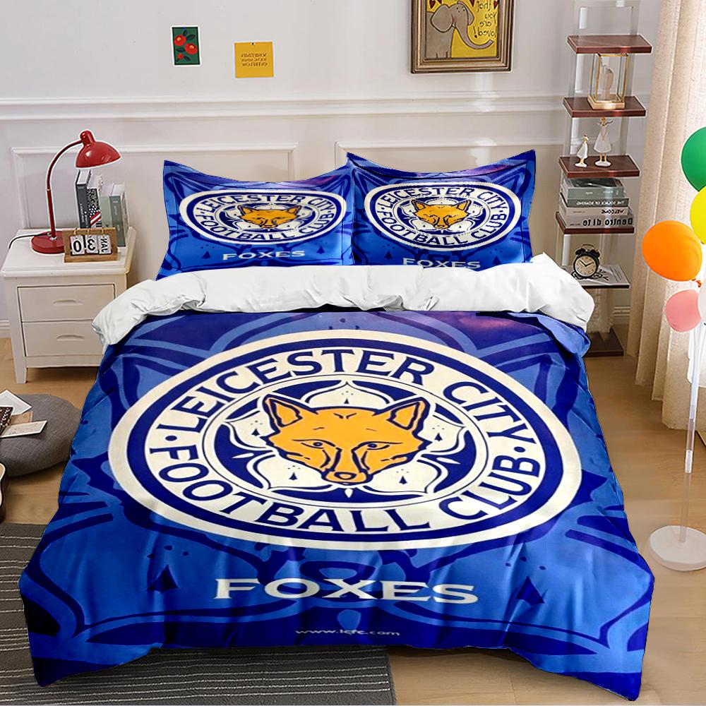 Leicester City Football Club Bedding Set Bedding set (1 duvet cover, 2 pillowcases, duvet not included)
