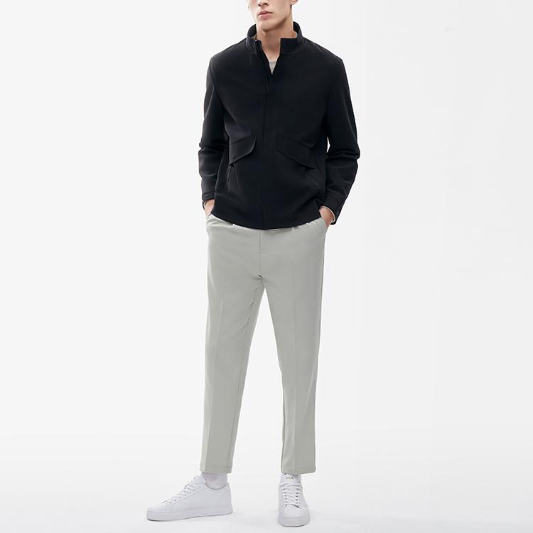 Fila Однотонная спортивная трикотажная куртка с воротником-стойкой для мужчин, куртки, черный F11M212508FBK