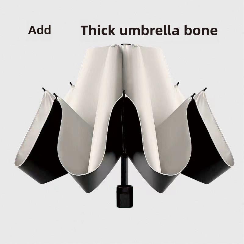 Retro Large Automatic Reverse Sunshade Umbrella for Men and Women - UV Protection for Sun and Rainy Days