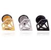 WKOUD Punk Stainless Steel Stud Earrings For Men Women Gothic Rockets Arrow Finger Cool Prevent Allergy Gold Black Puncture