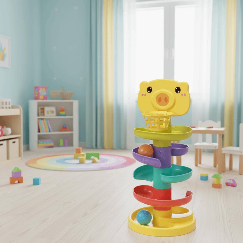 Sliding Ball Rolling Ball Tower Stacking Track Ball Tower Educational Games Children Play