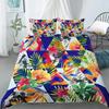 Tropical Birds Duvet Cover Watercolor Hummingbird Flowers Twin Bedclothes Exotic Wildlife White Abstract Polyester Qulit Cover