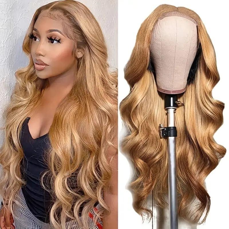 Medium long curly female long hair big wavy curly hair pink European and American wig female spot
