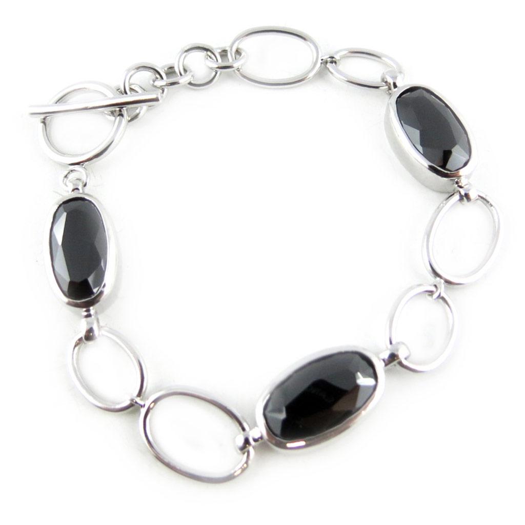 Les Trésors De Lily [E1110] - Серебряный браслет «Zen Seduction» Черное серебро (родиевое покрытие) - 19 см 10 мм