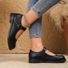 Small Leather Shoes Women's Four Seasons Retro One-word Buckle Mary Jane Gentle Princess Shoes