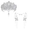 Кристаллы Свадебная Повязка на Голову с Цепочкой на Лоб Регулируемая Свадебная Корона/Серьги-подвески Ювелирные изделия для Фотографии и Церемонии