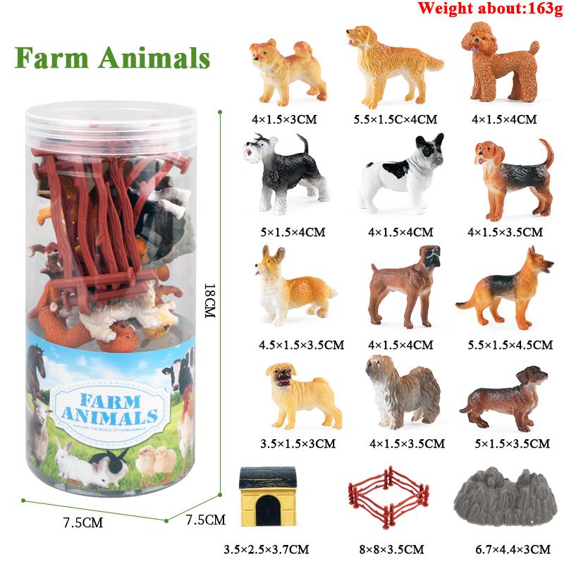 Oenux Набор миниатюрных животных Дикая морская жизнь Ферма Динозавр Игрушка Фигурка Модель Фигурки Зоопарк Милый Образование Детская игрушка Подарок