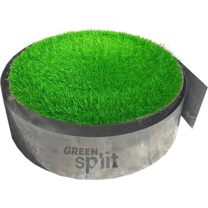 Bande bordure gazon métal Alu/Zinc 25cm x 10m | Bordure pelouse jardin massifs