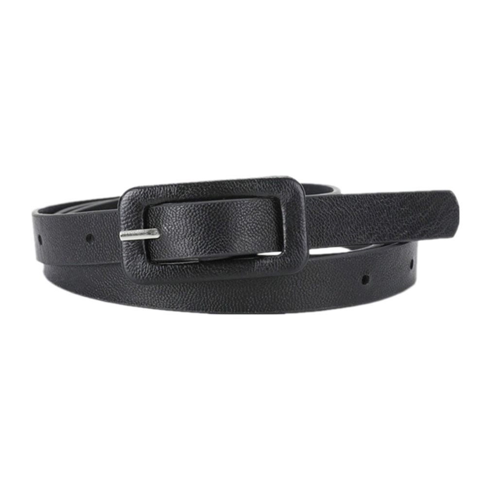 Slim Side PU Leather Belt Korean Style Candy Color Waistband Simple Thin Waist Belt Daily