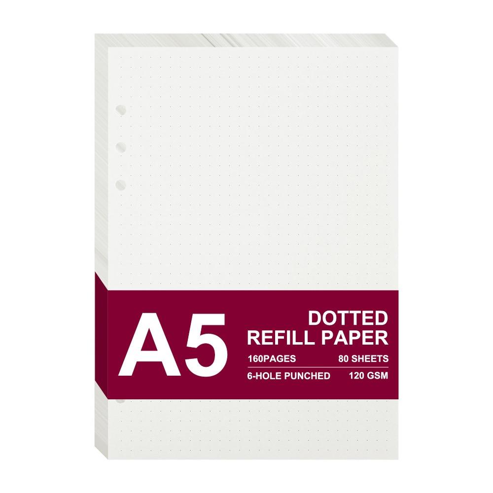 80 Sheets Loose Leaf Refills Pages A5 Agenda Pages Timeline Daily Planner Financial Ledger Budget