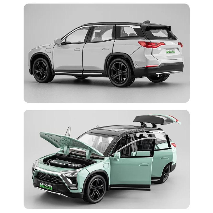 1/32 NIO ES8 SUV Alloy Car Model Toy Metal Diecast Simulation Off Road Vehicle Door Opened Pull Back Collection Toy for Boy Gift