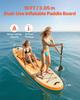 Inflatable Paddle Board with Seat, 3.05m x 84cm x 15cm Wide Ultra-Light SUP Paddleboard, Stand Up Paddle Board with Accessories, Pump, Paddle, Fin,