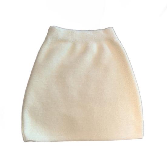 Mini Skirt Solid Color Imitation Mink Fleece High-Waisted Winter Skirt Hip Wrapped Short Skirt Commuting Street Daily Wear