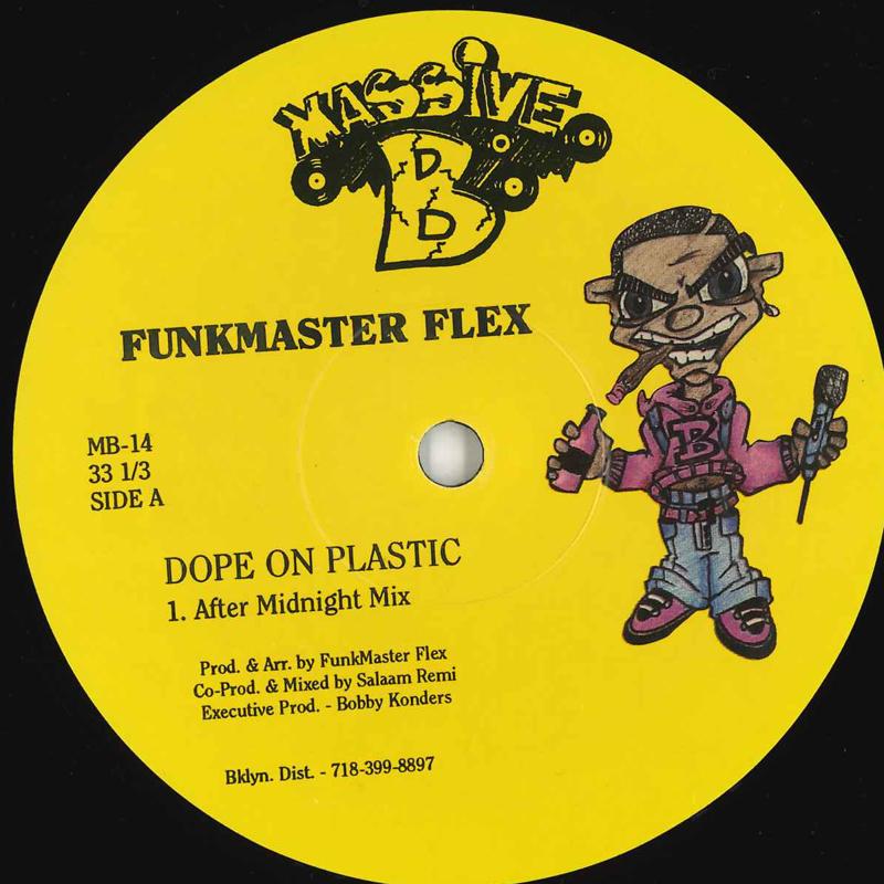 12-дюймовая пластинка FUNKMASTER FLEX Dope On Plastic MB14 MASSIVE B 1993 US Rap HipHopRB Б/у