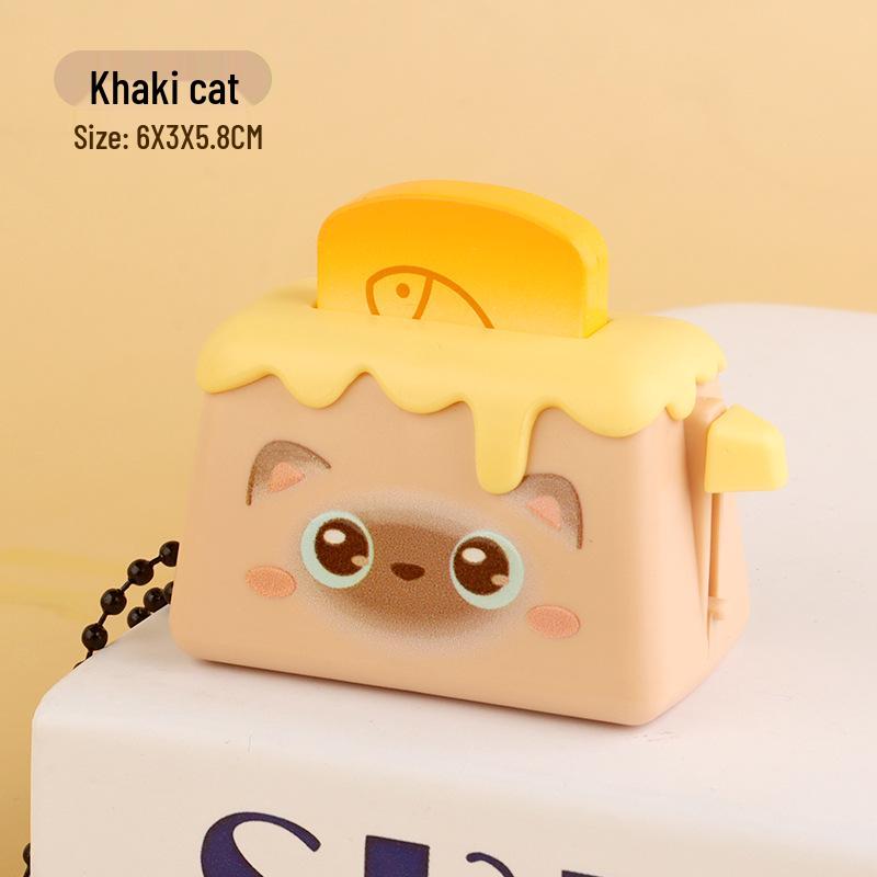 Мини Брелок-Тостер: Креативный кулон для снятия стресса для студентов