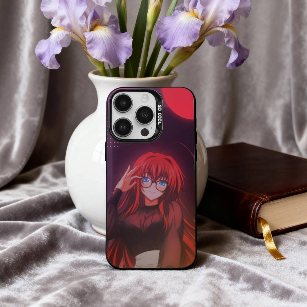 Аниме E-Ecchi H-High S-School DxD Чехол для телефона iPhone17,16,15,14,13,12,11 Plus,Pro Max Черный Конфетный Посеребренный Чехол