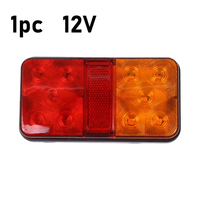 1 Pair 12V Rear Stop LED Lights Tail Brake Indicator Truck Van Lamp Trailer Light Waterproof For Trailer Caravans Boats