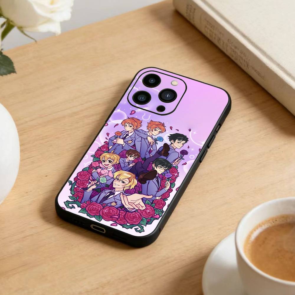 Клуб веселых и нарядных Чехол для телефона iPhone17,16,15,14,13,12 Plus,Max Мягкий силиконовый Черный чехол