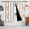 2Pcs Floral Botanical Print Curtains Natural Flowers Farmhouse Drapes Living Room Bedroom Kitchen Decoration Blackout Curtains