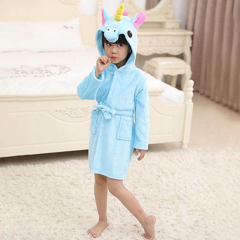 Мягкий и уютный детский халат-единорог для девочек и мальчиков, домашняя одежда, ночная одежда
