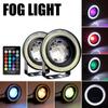 3,0/3,5 дюйма противотуманные фары «ангельские глазки» 12 В с дистанционным управлением COB светодиодные DRL лампы дневного света 76/89 мм