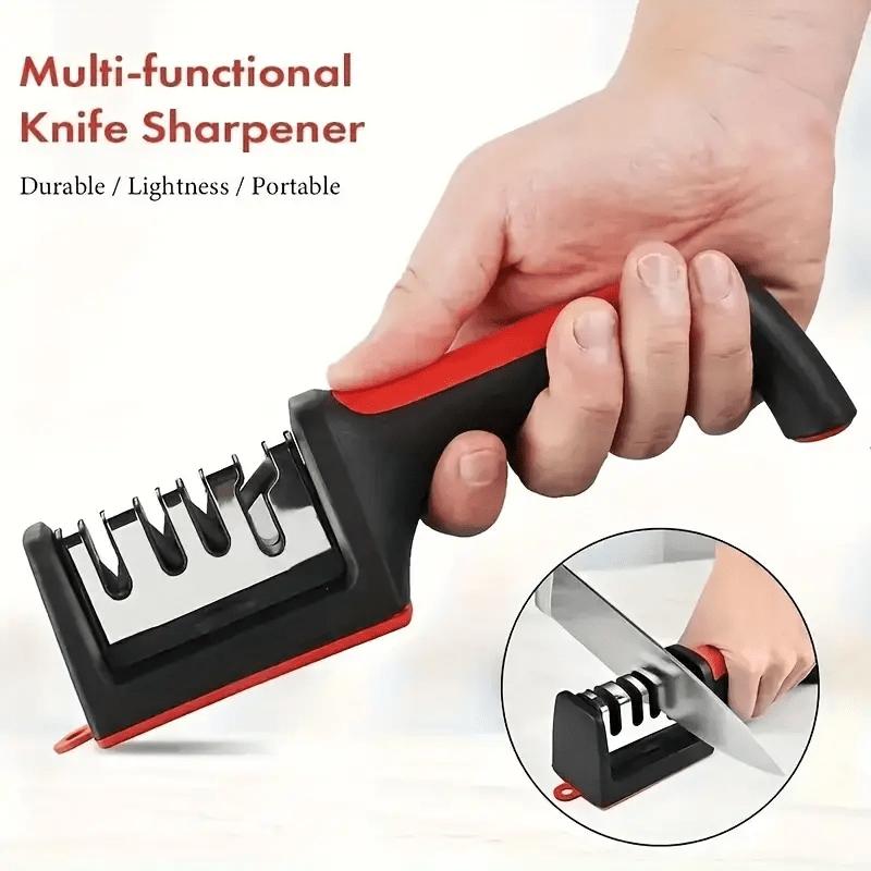 Effortless Sharpener 4-stage Professional Kitchen Sharpener Tungsten Drill Ceramic Sharpener Tool Easy To Use.
