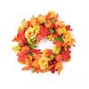 Autumn Door Wreath Christmas Halloween Decoration Pumpkin Berry Pine Cone Maple Artificial Cloth Rattan Material Home decoration
