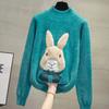 Sweater for Women Autumn Winter Thickened Warm Knitted Stretchy Long Sleeve Tops