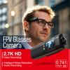 4K HD Камера-очки WiFi Мини цифровая камера 0,96-дюймовый IPS экран Мотоциклетная экшн-камера Носимая камера-очки для пеших прогулок Велосипеда