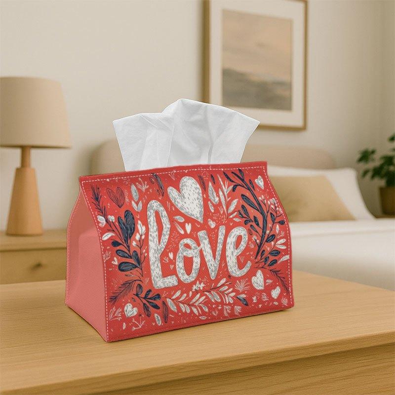 1pc Tissue Box Holder in a Hand-Drawn Design - A Versatile Napkin Dispenser Suitable for Home Gatherings, Car Decoration - A Stylish Organizer for Tis