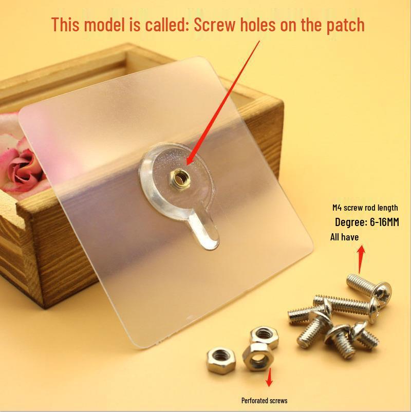 Многослойная клейкая настенная полка для хранения с прозрачными крючками для ванной комнаты