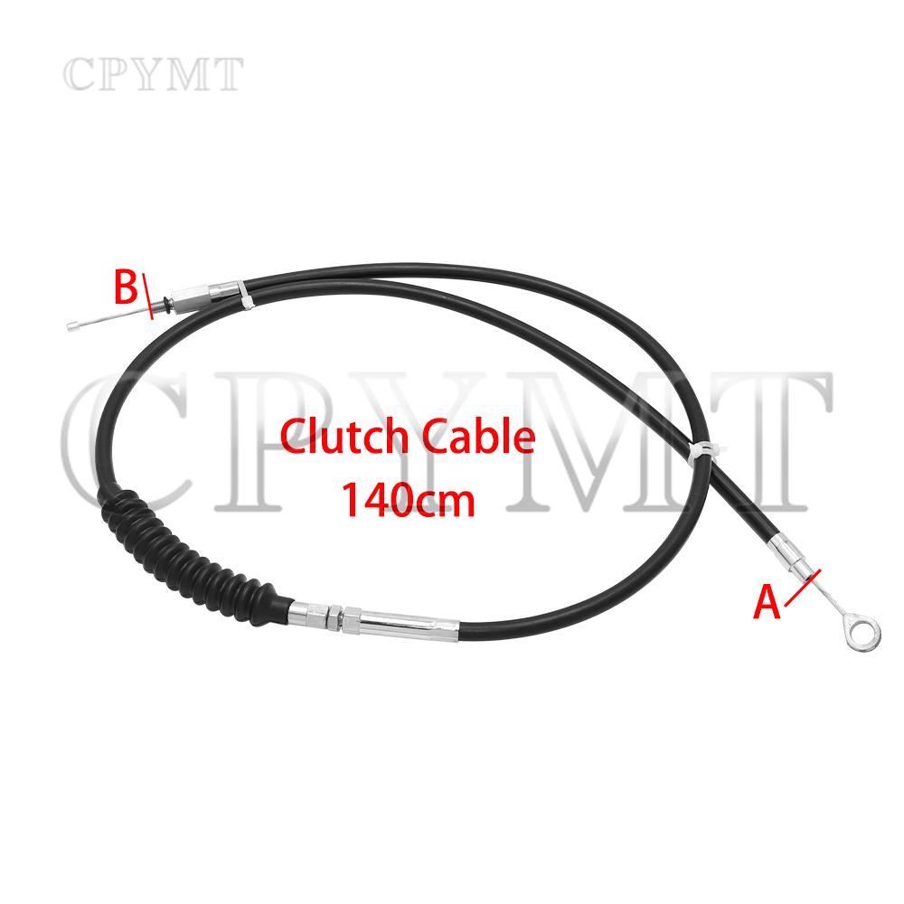 Fit For Harley Motorcycle Black Lengthened Throttle Cable Wires Clutch Cable Sportster Road King Iron XL 883 N/L XL1200 X/ V/C/T