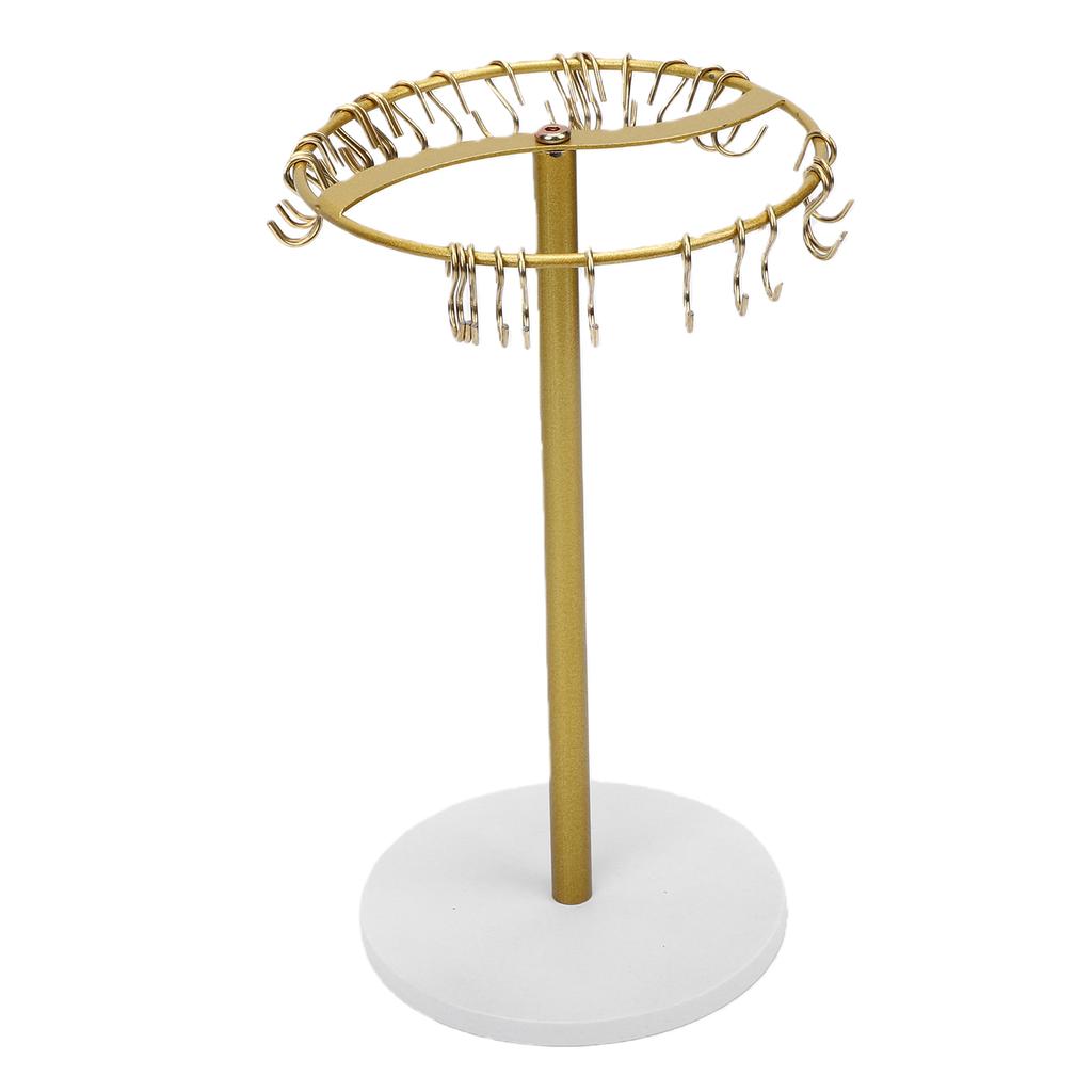 Headband Holder Organizer Metal Hair Hoop Display Stand Hair Accessories Storage Rack with 30 Hanging Hooks for Home
