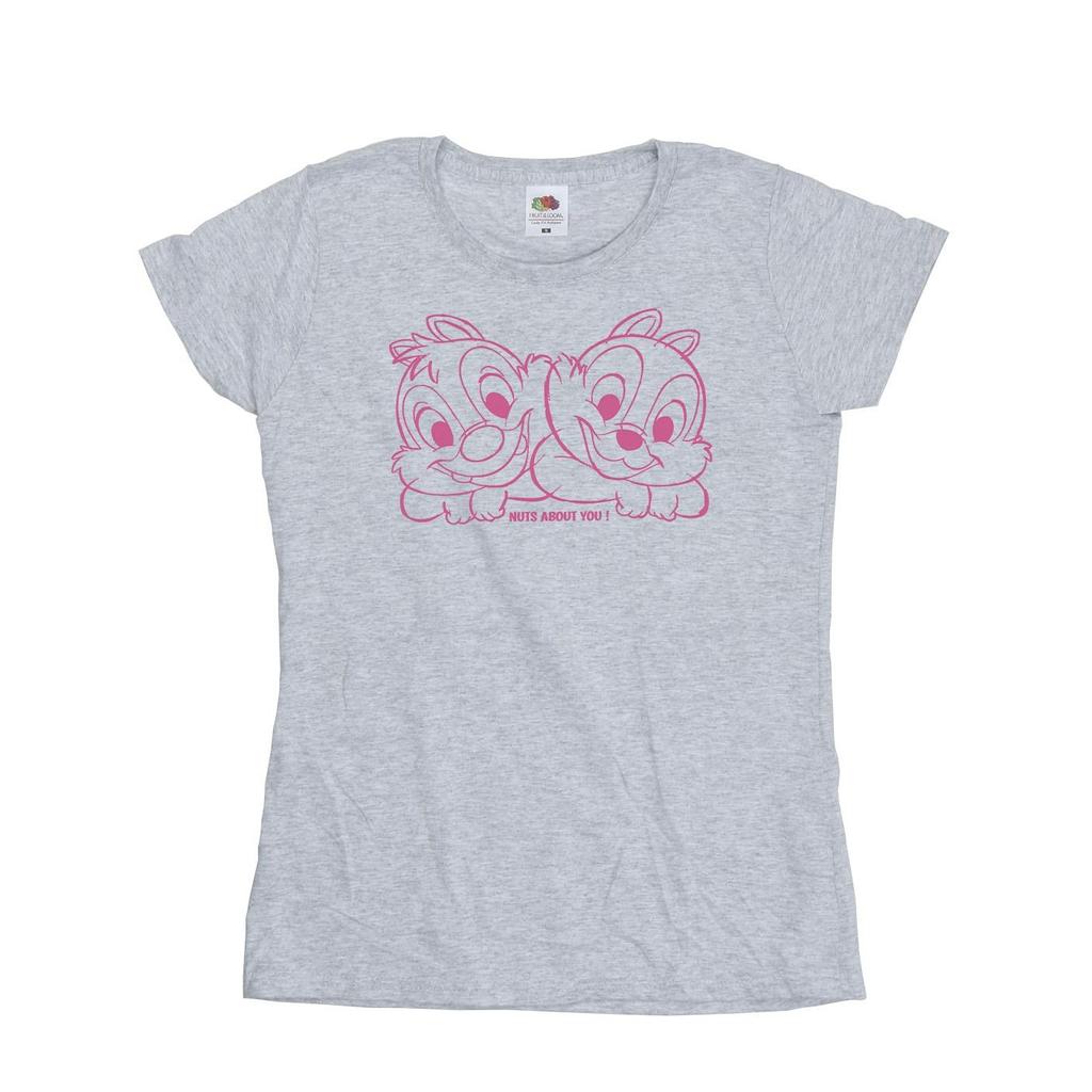 Disney Womens/Ladies Chip Â´nÂ´ Dale Nuts About You Cotton T-Shirt