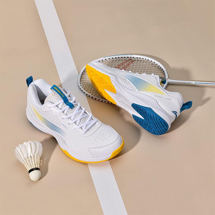 Бадминтонные кроссовки Li Ning Унисекс Низкие Стандартные Белый/Ярко-желтый AYTU011-2