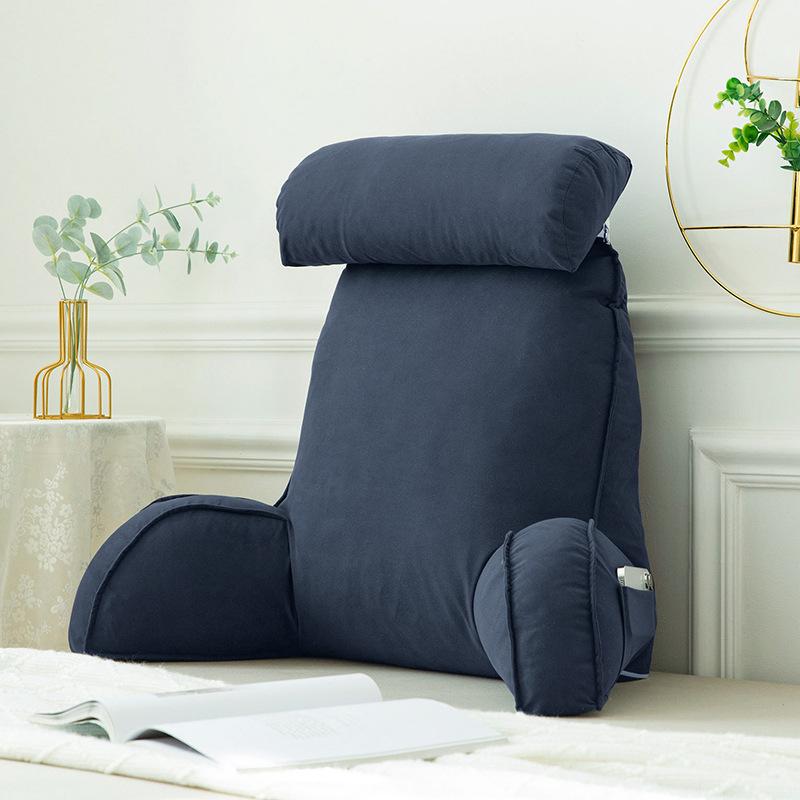 Подушка для изголовья из ледяного шелка и латекса: Мягкая подушка-спинка для дивана и кровати с прохладным комфортом