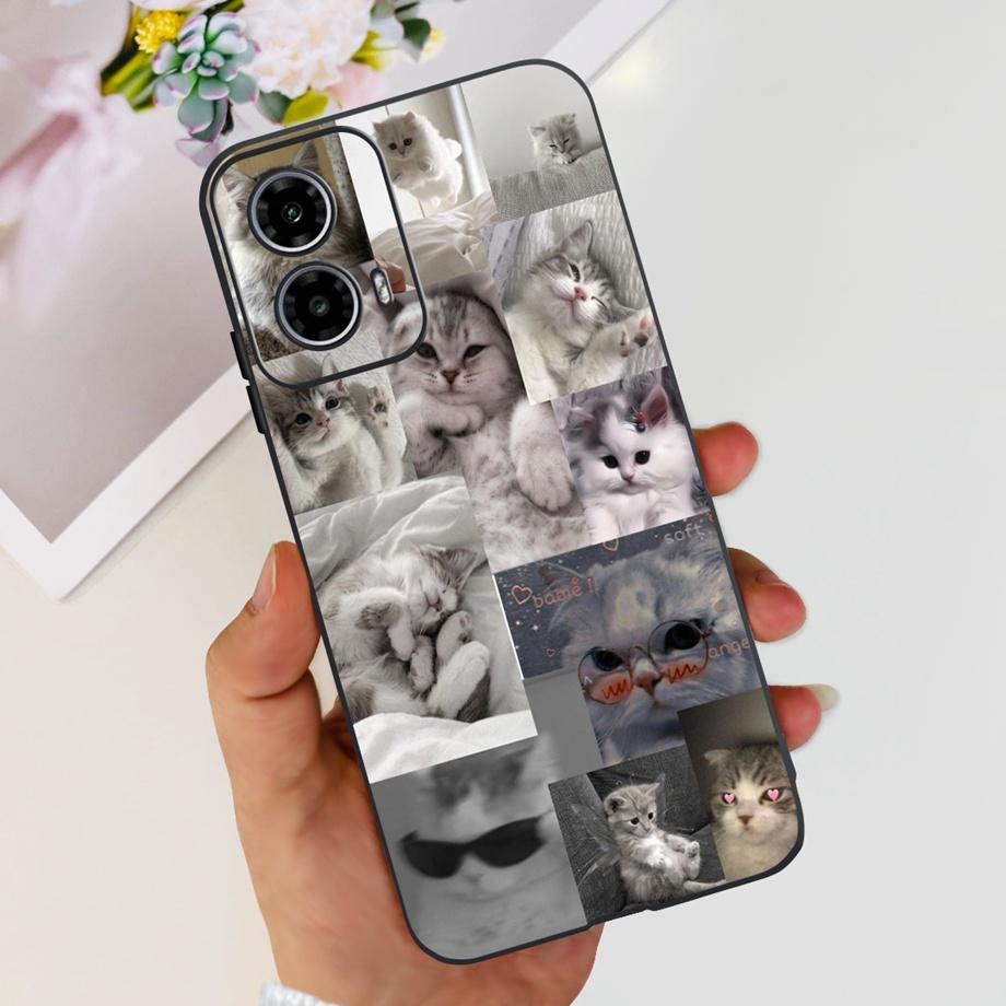 Чехол для Motorola Moto G24 / G24 Power / G04 / G04s / Motorola E14 Милый Мультяшный Роскошный Мягкий Силиконовый Чехол для Телефона Задняя Крышка Capas