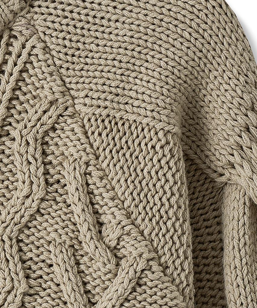 NOIRER Heavy Multi-Cable Oversized Sweater (Beige)