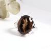 Simple Design Smoky Quartz Ring 925 Sterling Silver Yellow Natural Gems Women's Fine Jewelry for Daily Wear