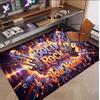 Music General Theme Soft Crystal Velvet Rug Custom Name & Text Print Non Slip Floor Rug for Bedroom Living Room