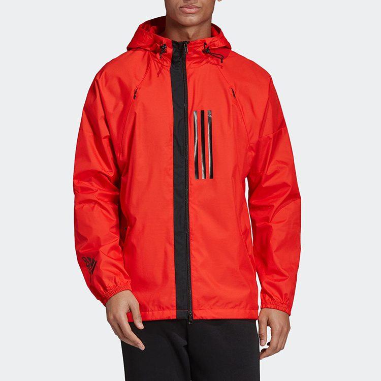 adidas Куртки Мужские Ярко-розовый Красный Флуоресцентный С капюшоном Умеренный Другое DZ0051