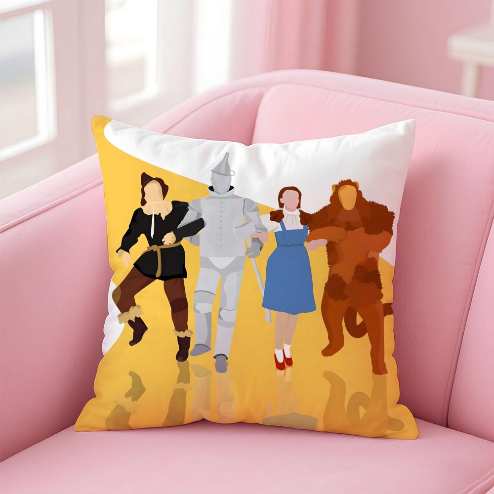 movie fantasy The WWizard of OOz Cushion Cover Pillow Case Soft Friendly Fabric Concealed Zipper