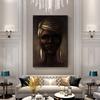 African Black And Gold Women Nordic Posters and Prints Canvas Painting Home Decor Scandinavian Wall Art Picture for Living Room