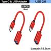 Для мобильного телефона USB-Female на Type-C-Male Адаптер OTG 15,5 см Длинный кабель для Samsung S20 Huawei OTG Конвертер кабеля данных