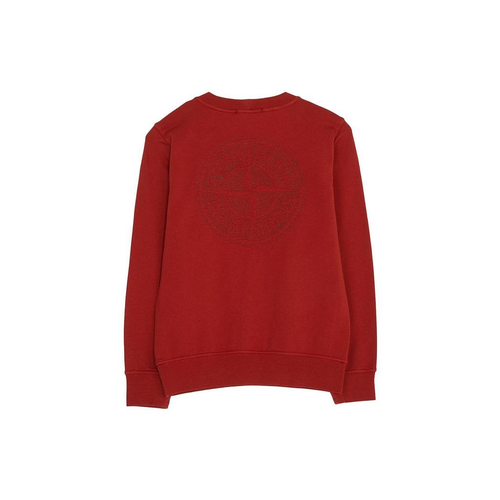 STONE ISLAND Толстовка с круглым вырезом, графический принт, длинный рукав, детские топы, красный 781662044-V0015