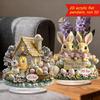 Easter 2D Bunny Acrylic Ornament Eggs Rabbit Table Sign Home Party Tabletop Animal Living Room Holiday