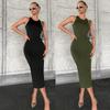 2024 European & American Women's Slimming Sexy Cutout Vest Dress - Spring/Summer Collection
