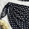 3pcs Halter 3-Piece Swimwear Dot Print Bikinis Set Beachwear Clothing Bathing Suits  Summer Season