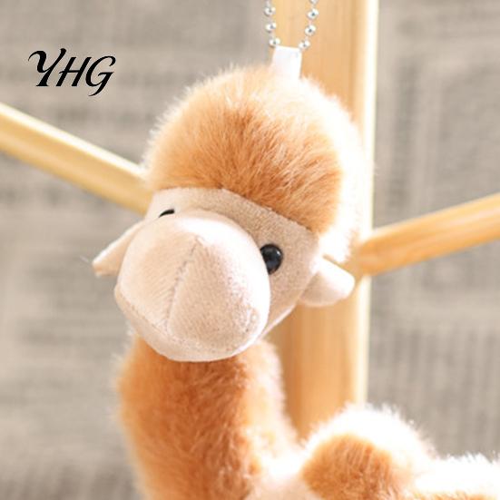 Animal Bag Charm Plush Camel Charm, Stuffed Pendant with Bead Shaped Purse Chain, Plushie Backpack Handbags Hanging Decoration Soft Toy