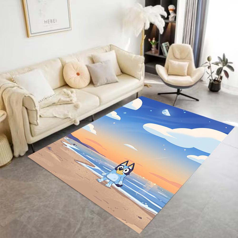 Bluey Bingo Adventure Floor Mat Perfect for Living Rooms Dormitory Dining Room Balcony Antislip Carpet Office home decor Gift for Festivals